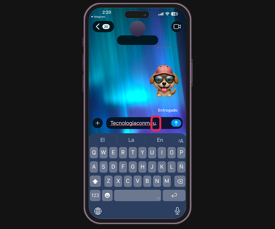 Trucos del teclado del iPhone - Presiona dos veces espacio para poner punto