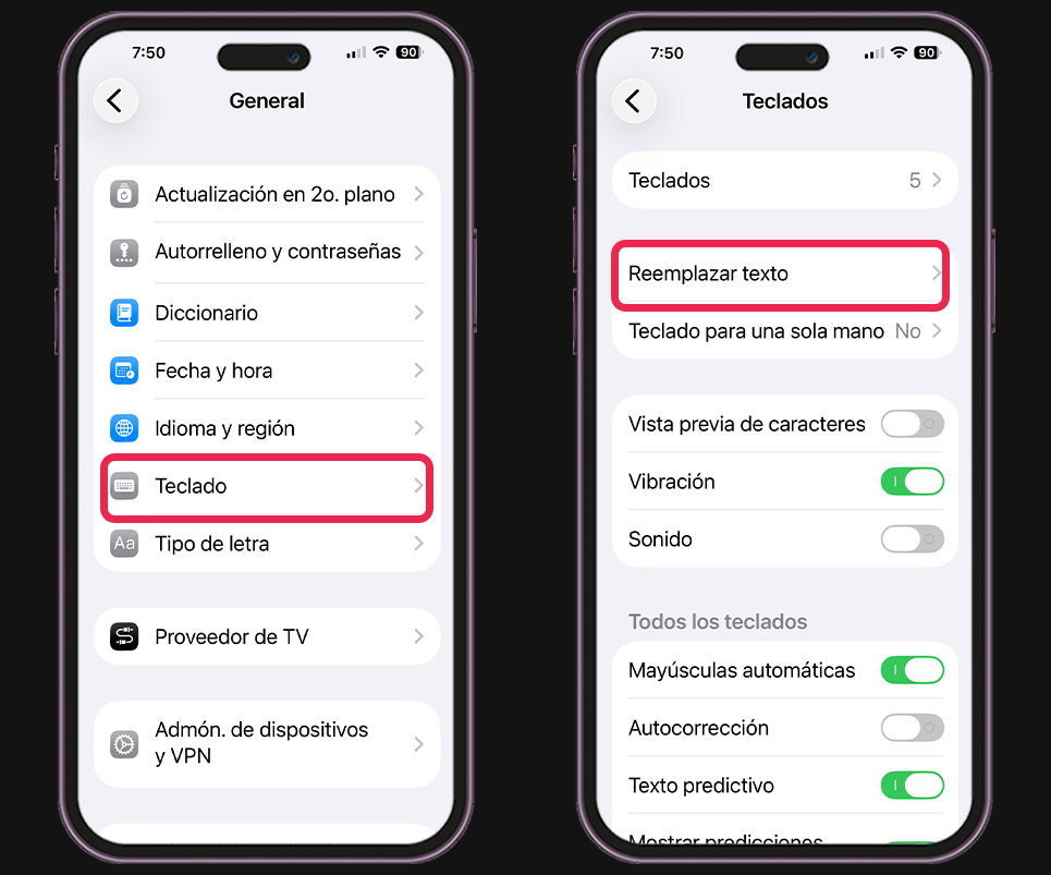 Pasos para crear atajos de texto en tu iPhone