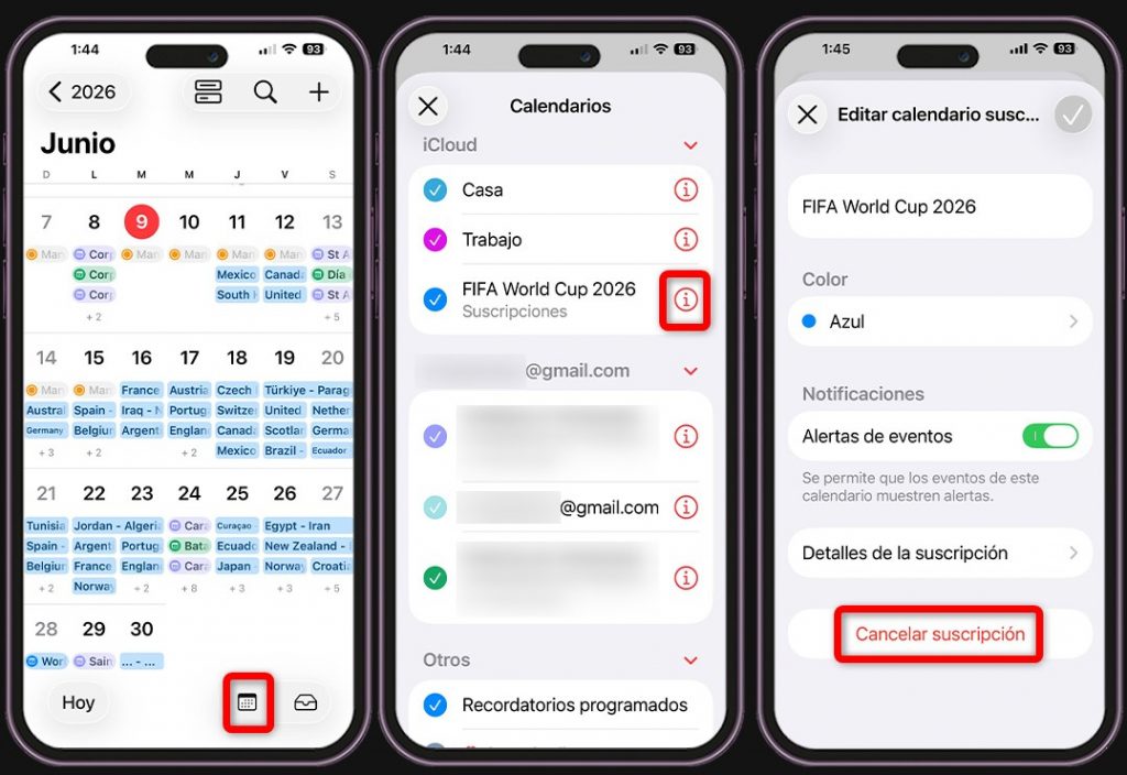 Pasos para eliminar el calendario cuando termine el Mundial