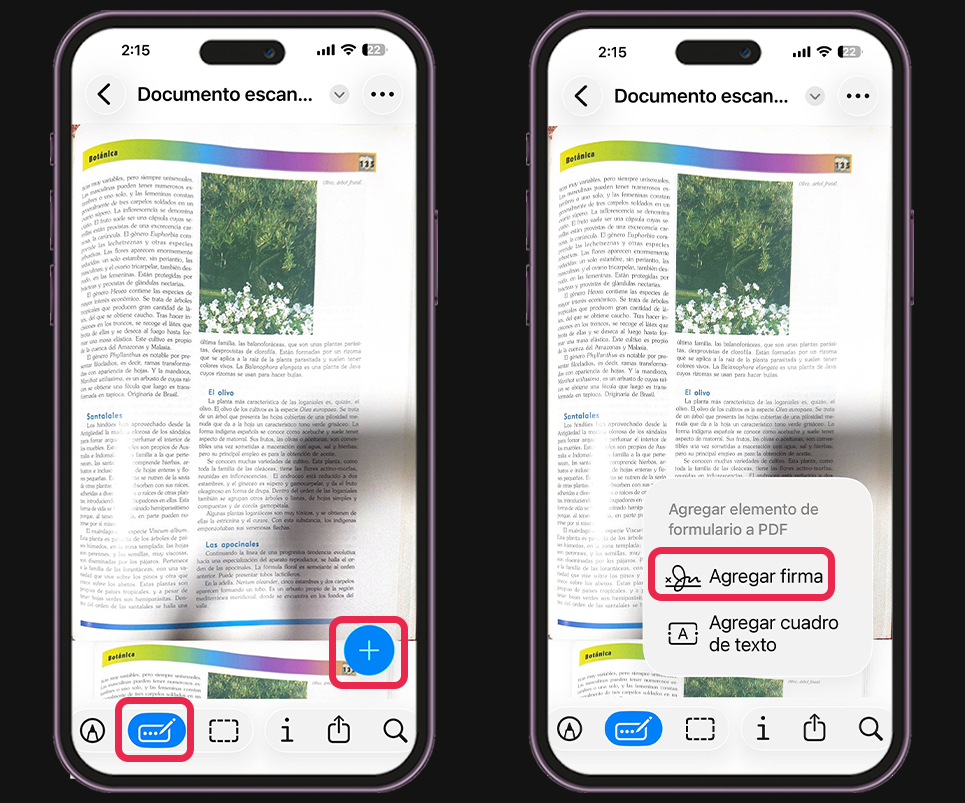 Pasos para firmar documentos sin imprimirlos con Vista Previa de iPhone