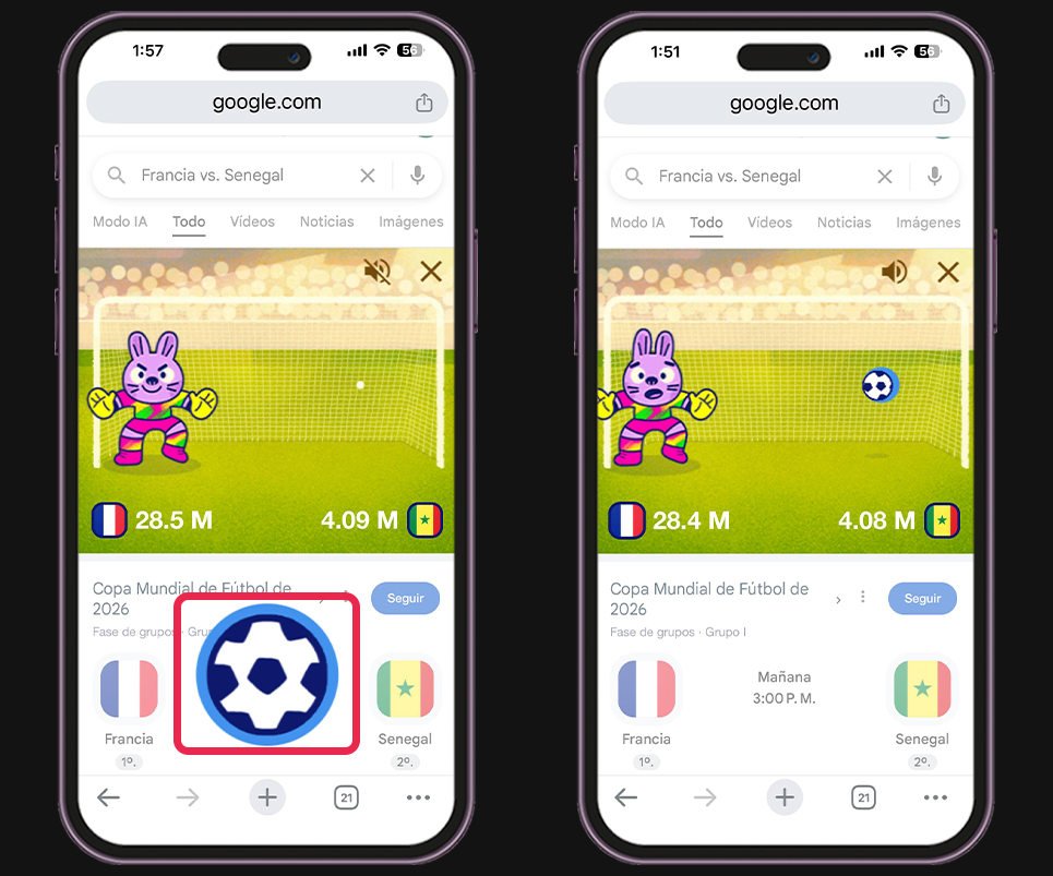 Pasos para jugar al minijuego del Mundial 2026 en Google