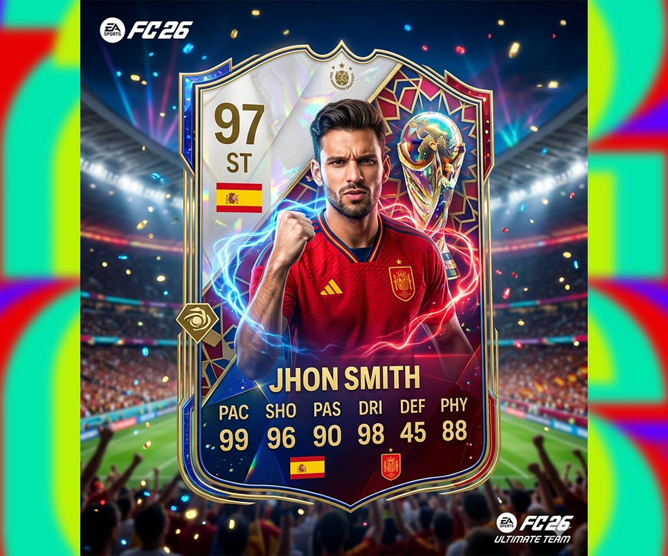 Prompt para crear una carta estilo FIFA Ultimate Team / EA FC