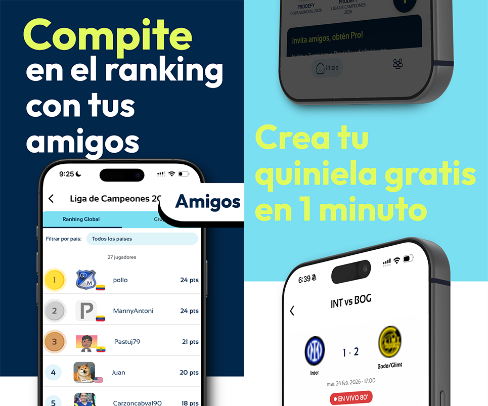 Las mejores apps de quinielas para el Mundial 2026 - Prodefy