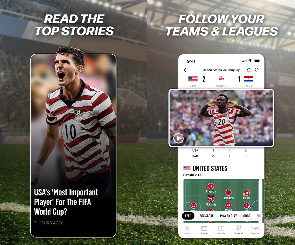 Las 4 mejores apps para ver el Mundial 2026 en tu móvil - FOX Sports