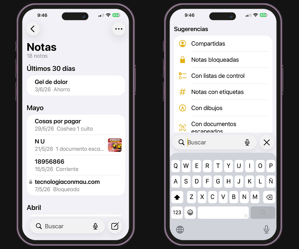 Las 6 mejores alternativas a Notion para iPhone en 2026 - Apple Notes