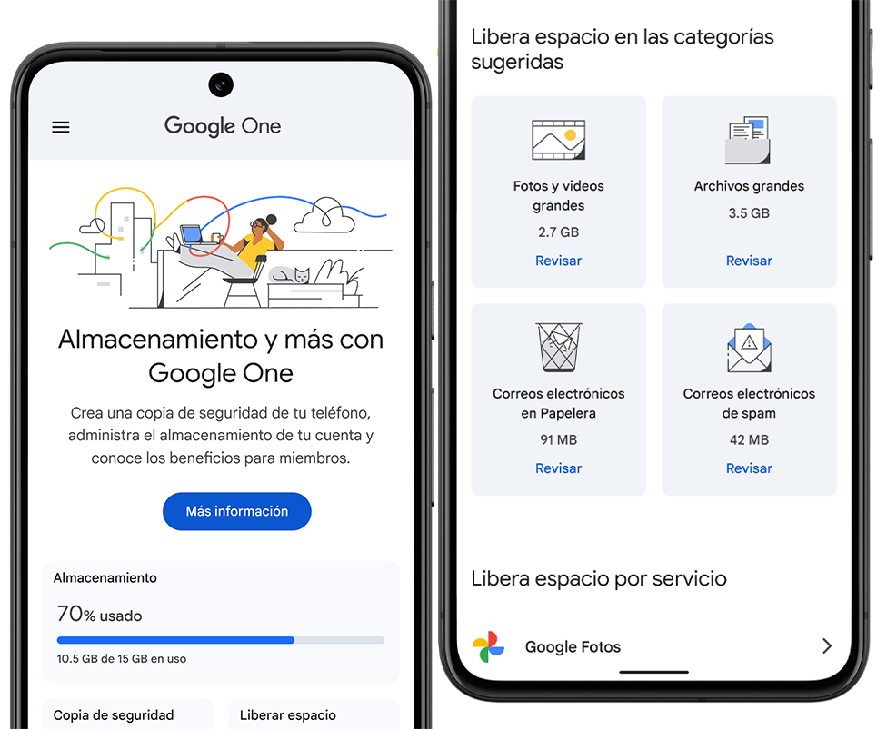 Membresías premium que sigo pagando - Google One