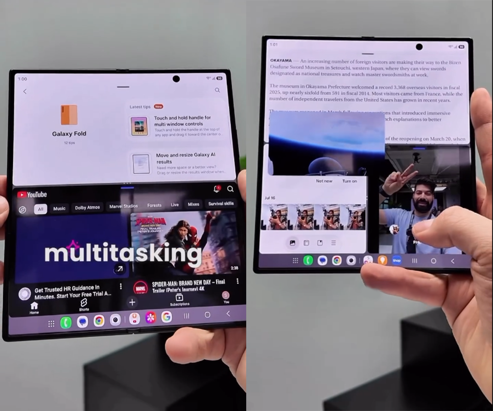 Características del Samsung Galaxy Z Fold 8 Ultra - Multitarea real