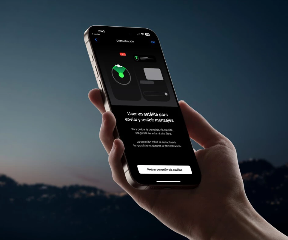 Qué es la conexión vía satélite del iPhone