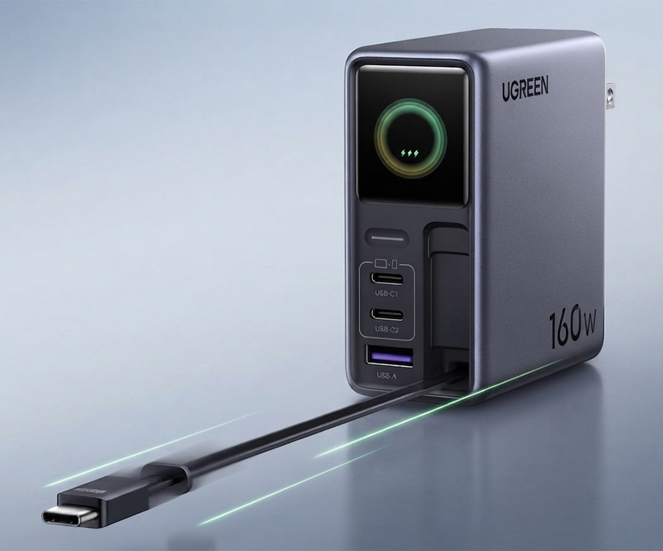 UGREEN Nexode Pro 160W - Cable retráctil