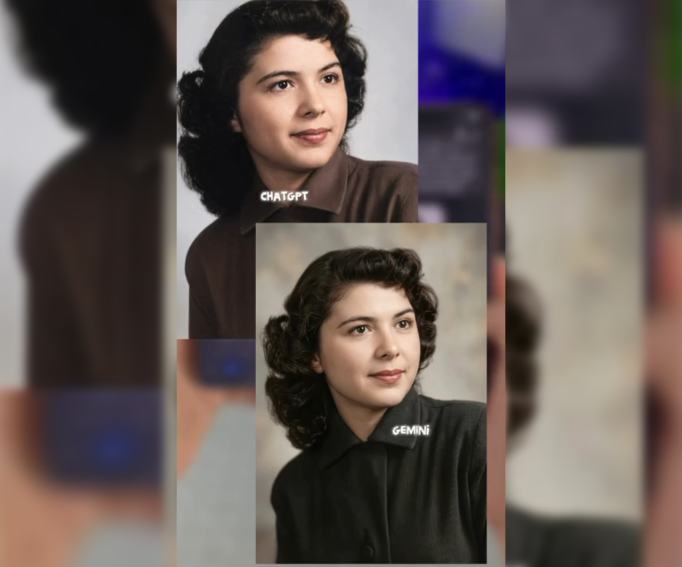 ChatGPT vs Gemini para restaurar fotos - Foto vieja y deteriorada