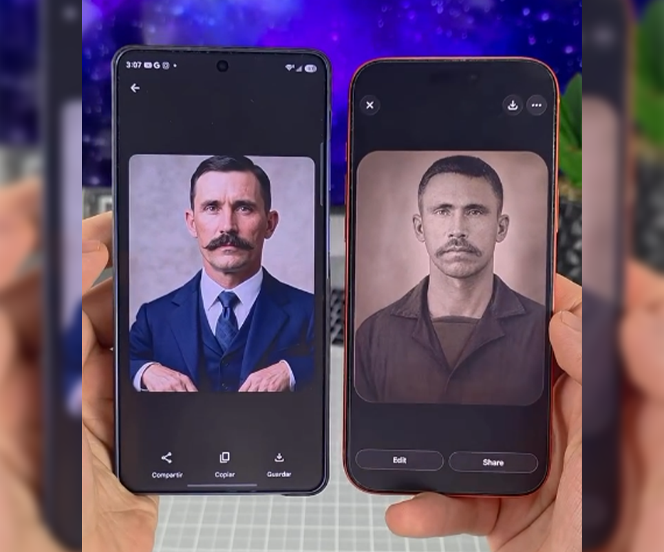 ChatGPT vs Gemini para restaurar fotos - Fotos muy dañadas