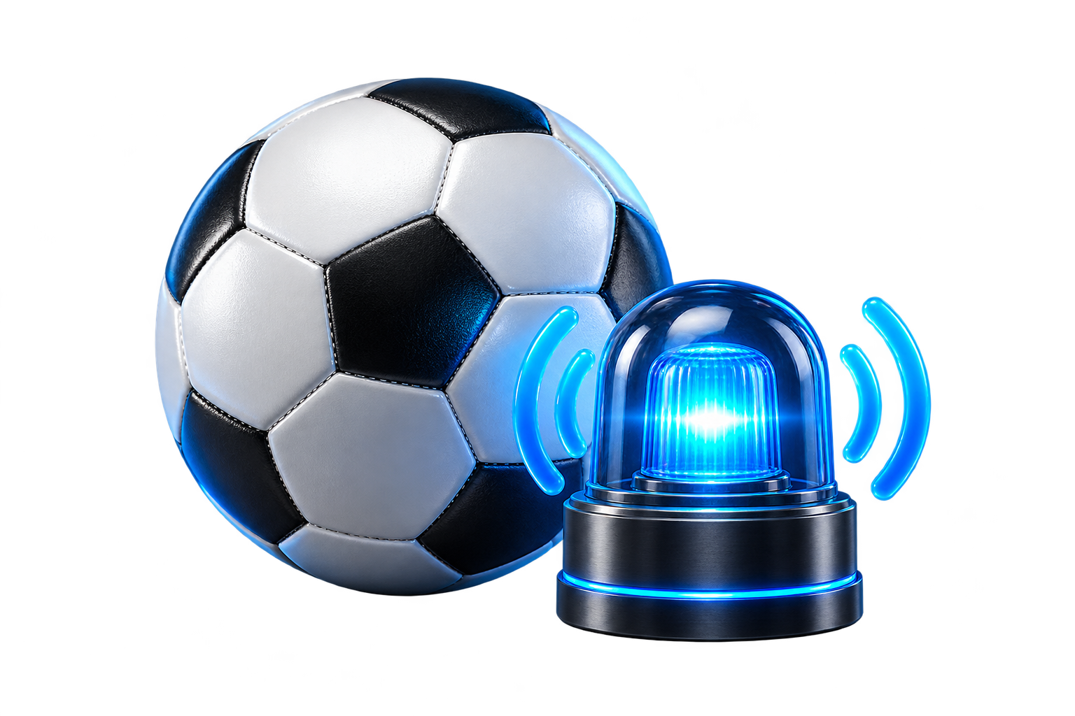 Balón y señal de transmisión en vivo